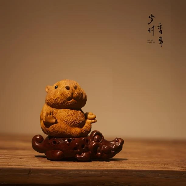 【岁时香事】 黄杨木·卡皮巴拉 香炉