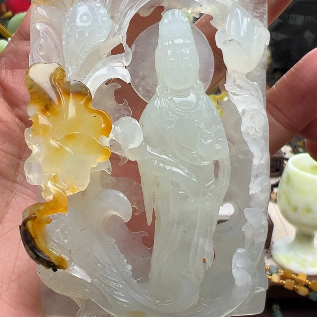 岫玉未镶嵌挂件挂件
