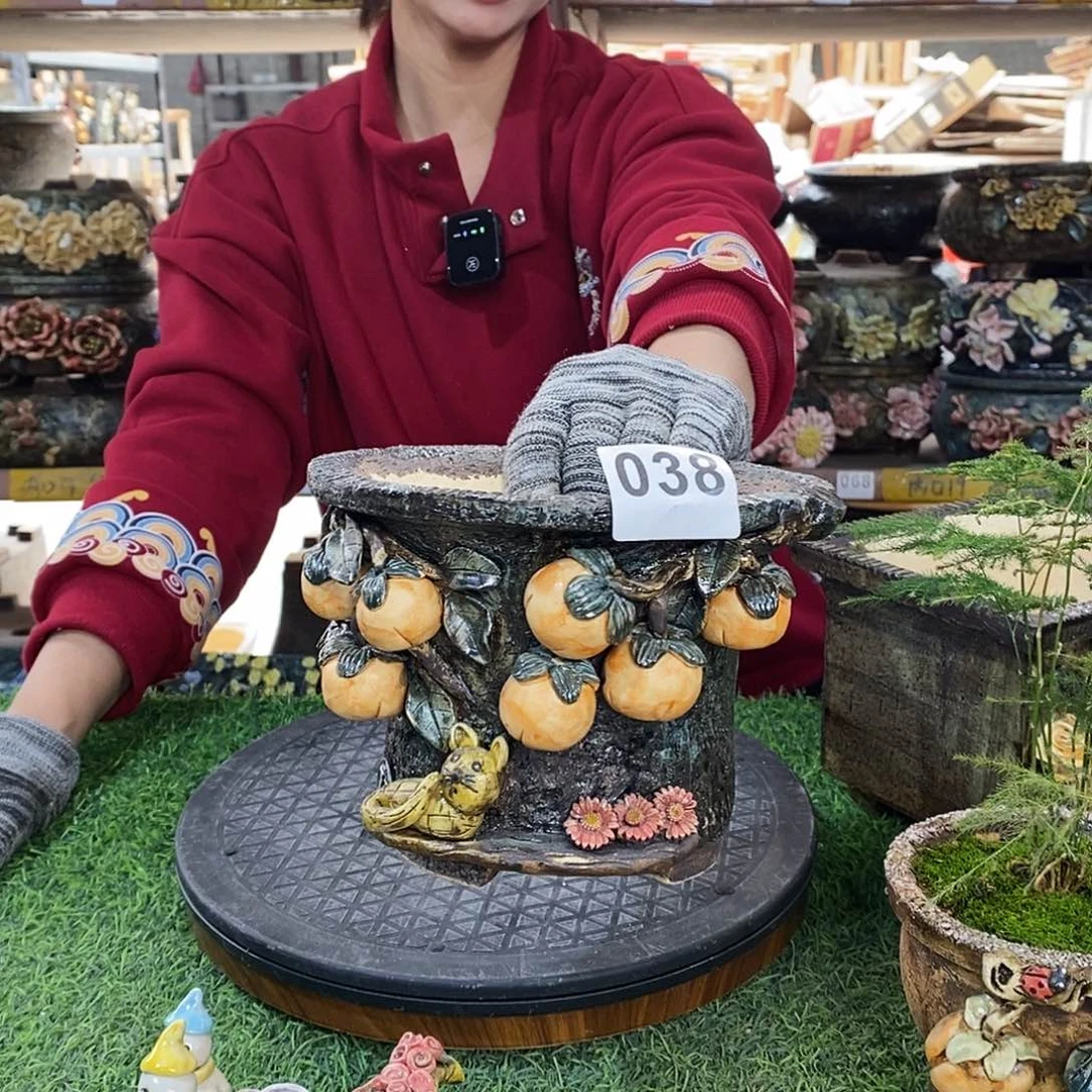 红陶青藤花器多肉花盆