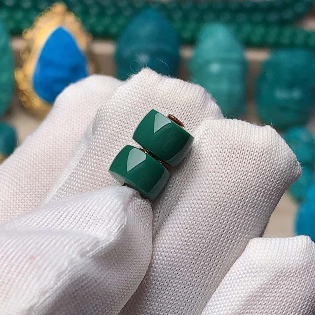 未镶嵌绿松石珠宝奇石8mm