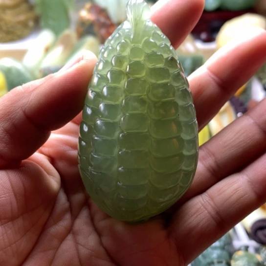 蛇纹石玉未镶嵌岫玉手把件