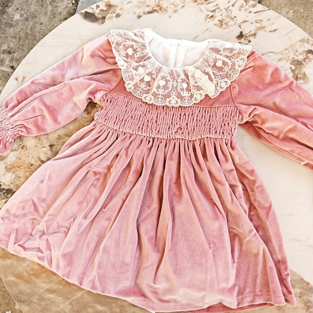 TC.KIDS#62506# TC.KIDS  2025秋冬可爱公主粉色连衣裙 现货