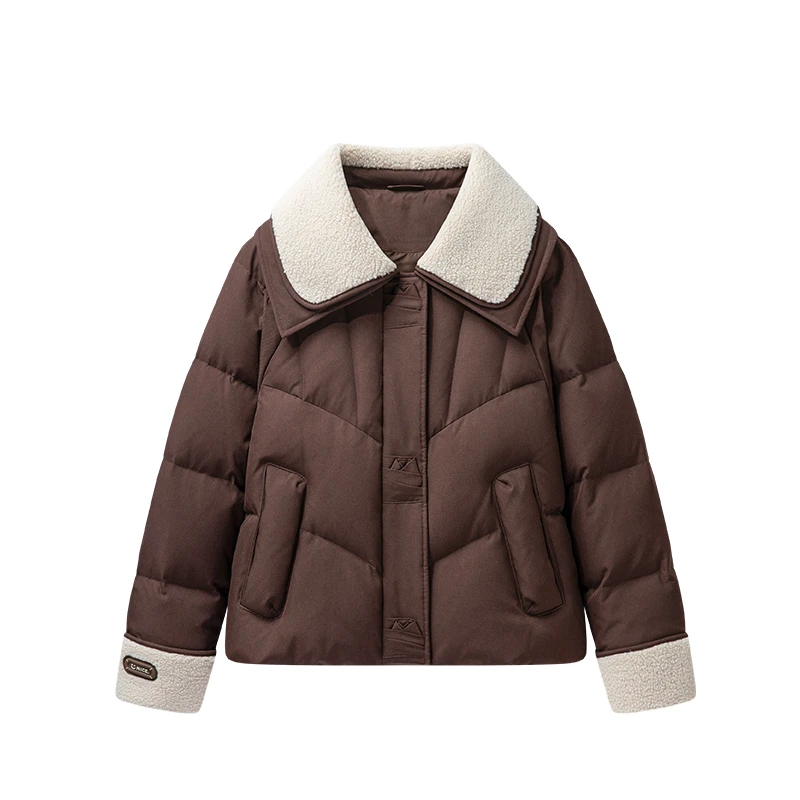 【苏敏专享】miu风摇粒绒翻领短款羽绒服25025