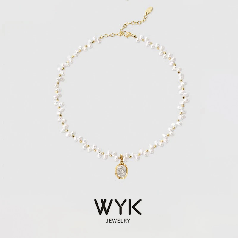 合金仿珍珠吊坠 珍珠项链女十二星座吊坠锁骨链轻奢小众首饰颈链