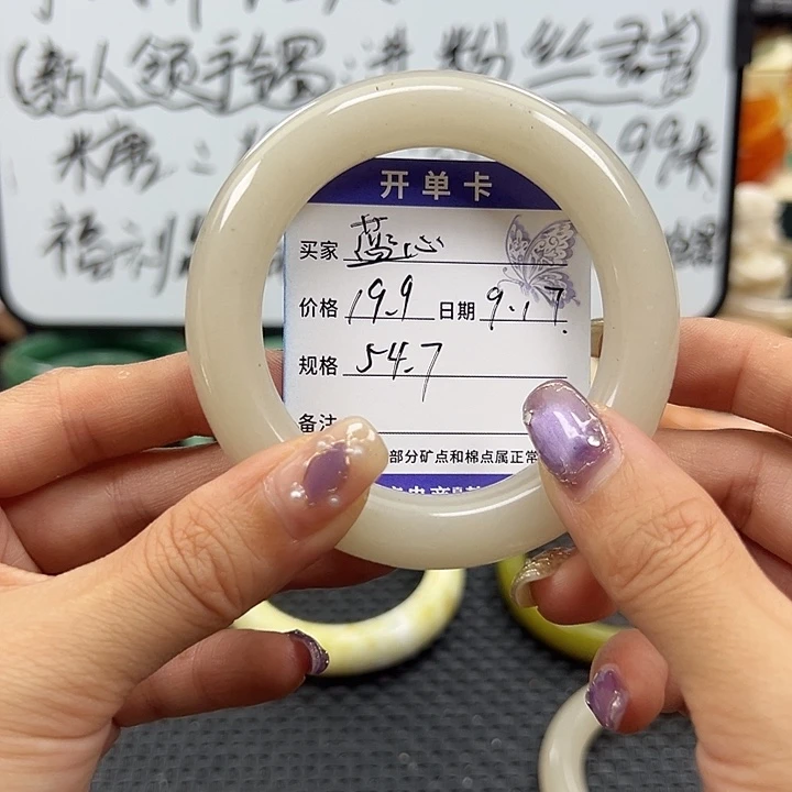 藍***吾未镶嵌手镯石英岩玉