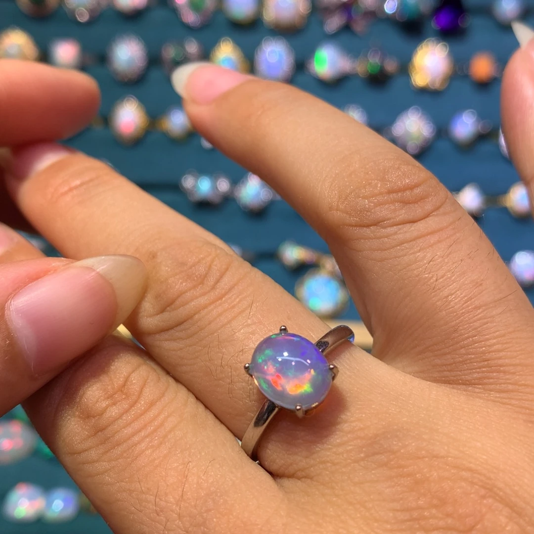 欧泊银S925镶嵌戒指款