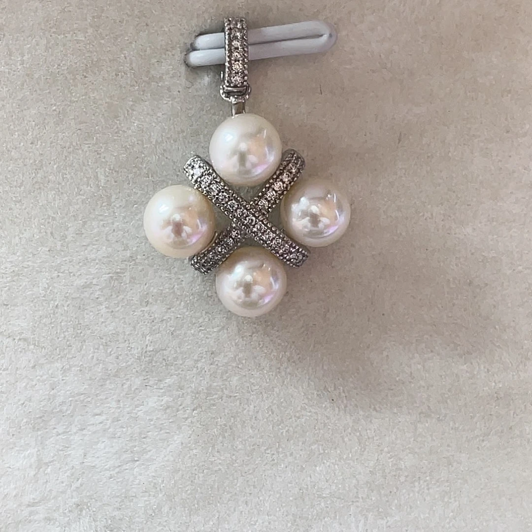 淡水珍珠颈饰银S925镶嵌