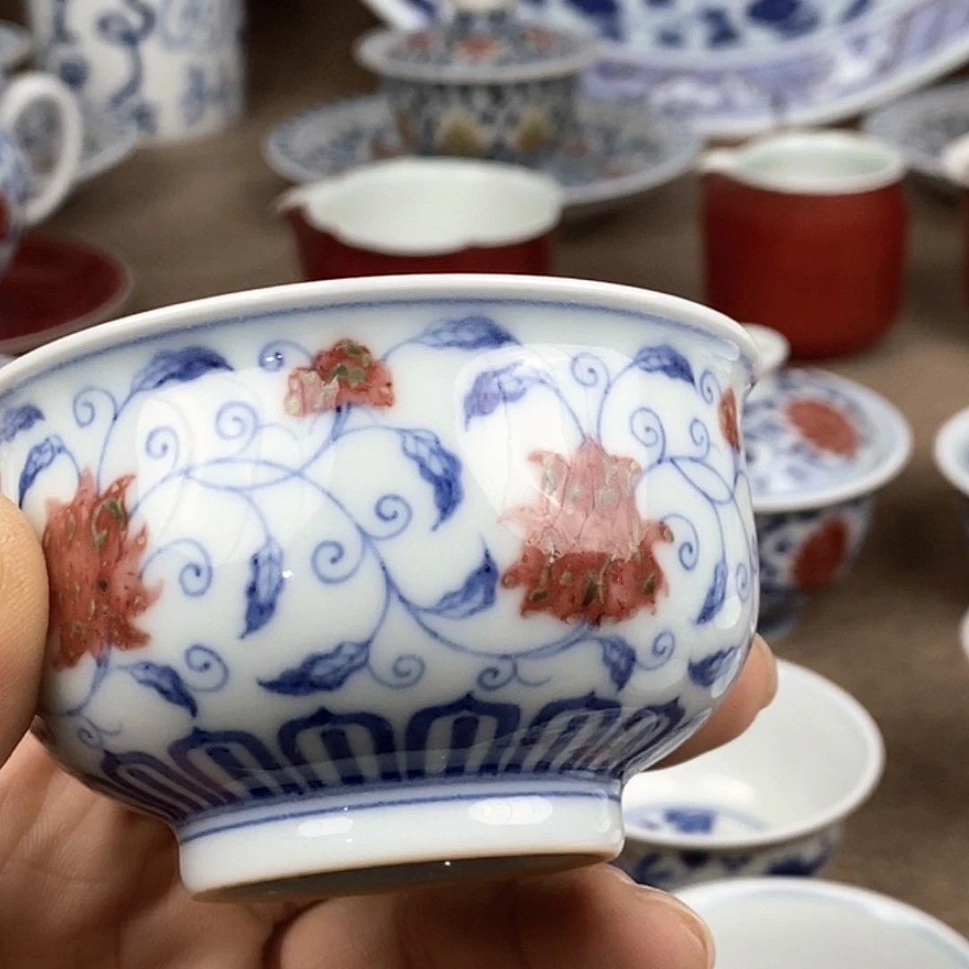 哦*?微瑕炉石杯一个缠枝莲