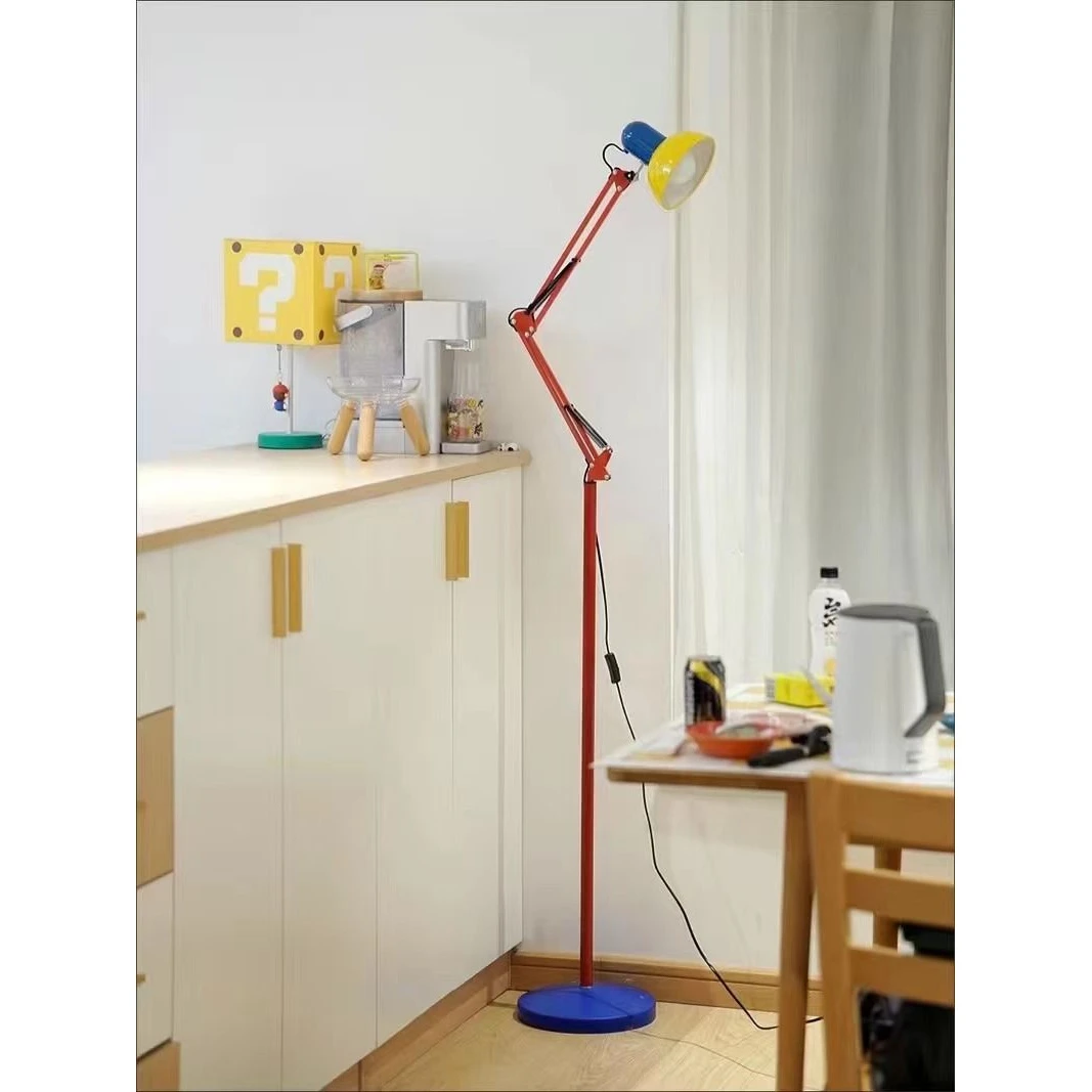 孟菲斯护眼客厅卧室落地灯长臂简约创意氛围灯儿童房书房阅读台灯