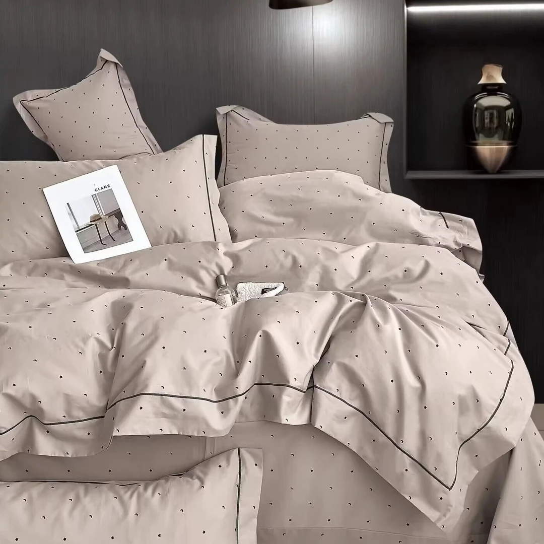 路约威格铂金凯丽全棉四件套焕新系列品牌被罩套200x230床单100