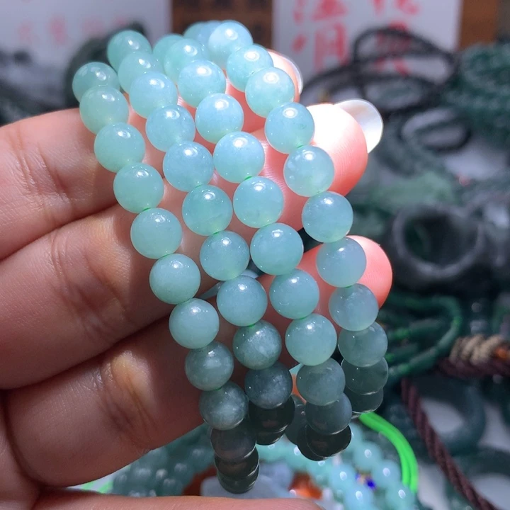 翡翠颈饰未镶嵌保真天然A货翡翠