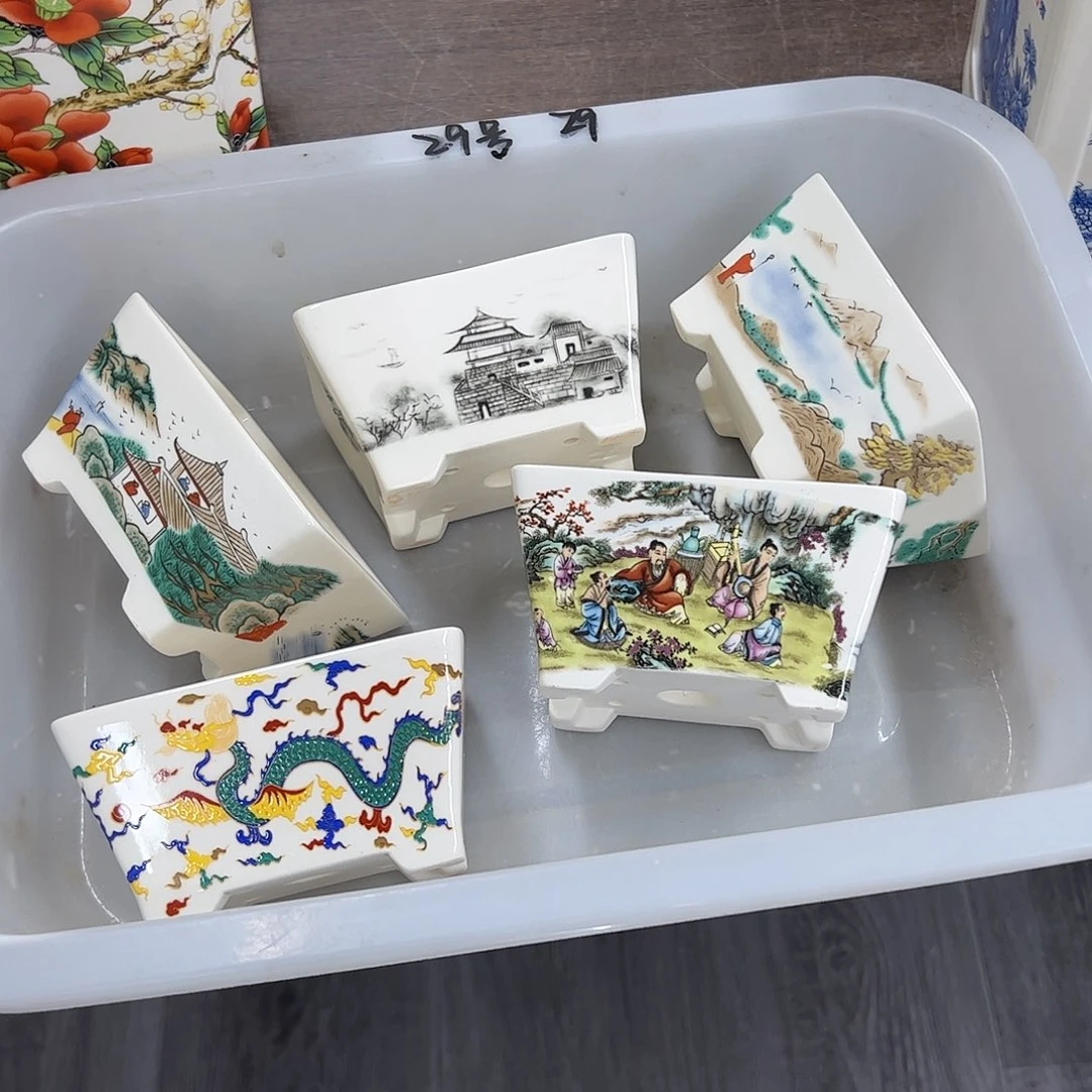 紫砂花盆29号瑕疵5个10/7.5/5cm