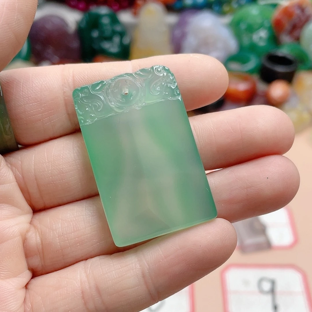 玛瑙/玉髓颈饰合金白*