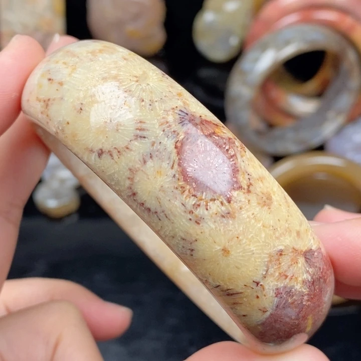 未镶嵌手镯硅化玉