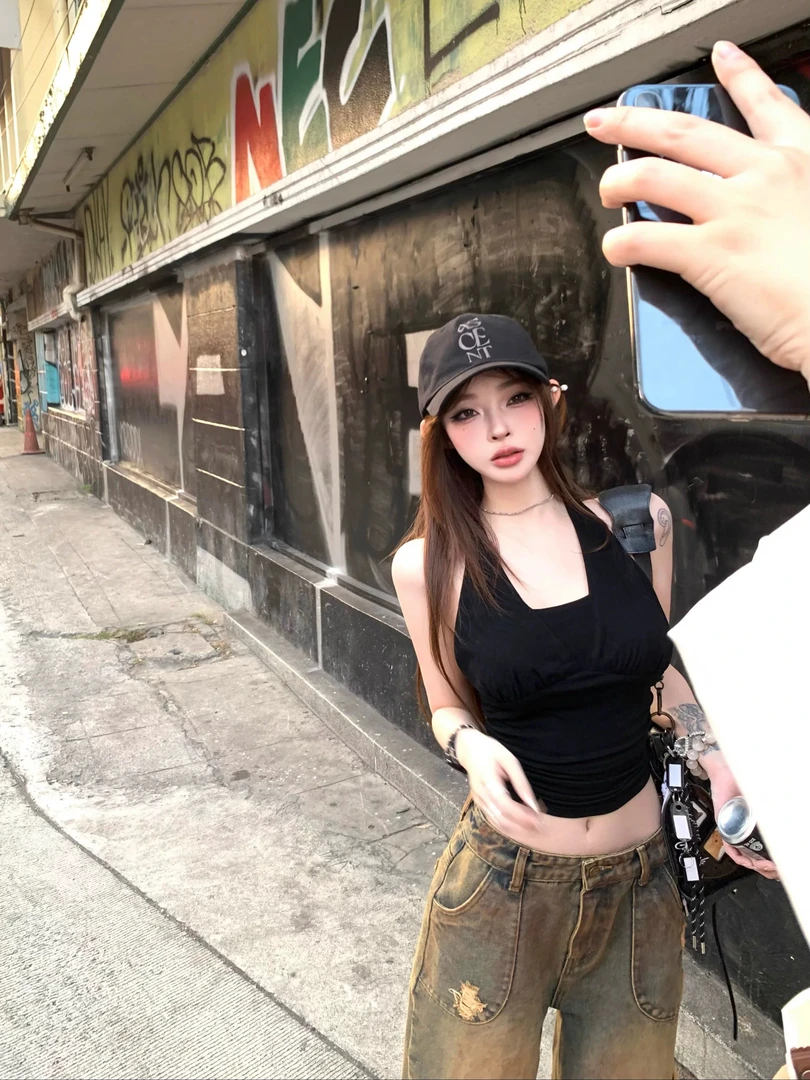 【宁宁家】夏季辣妹挂脖新款女~直播间扣号拍~勿直接拍~直接拍发空