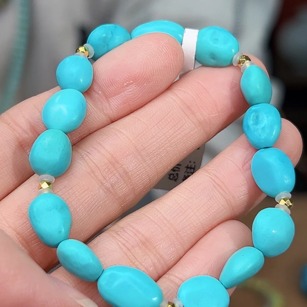 绿松石珠宝奇石18K金镶嵌