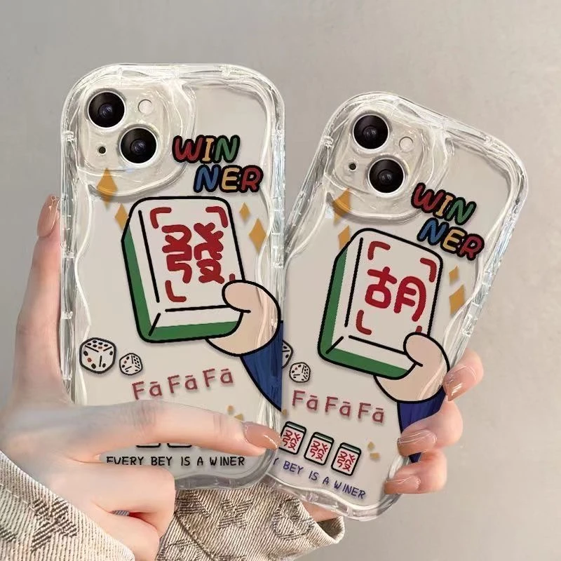 发财麻将适用苹果iphone小米15/14/13pro防摔vivo华为oppo手机壳