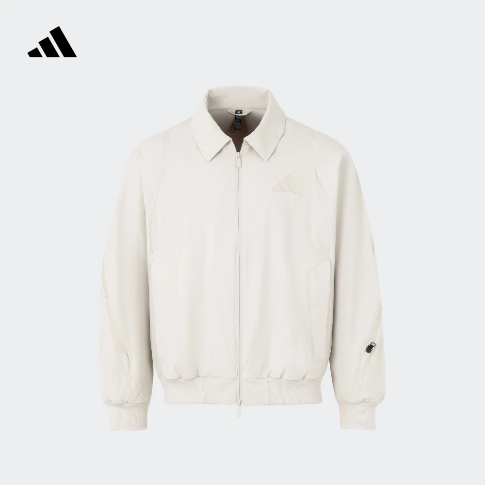 阿迪达斯官方 休闲宽松加绒翻领飞行员夹克外套男款adidas JZ4194