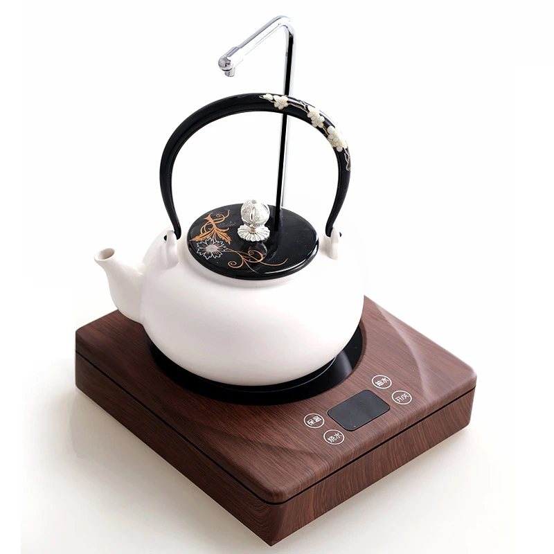 自动上水电陶炉煮茶器家用静音养生电茶炉玻璃蒸煮茶壶围炉煮茶