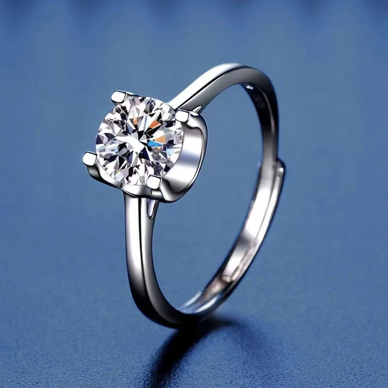 合金戒指 【牛头】一克拉戒指轻奢高级气质百搭JZ37