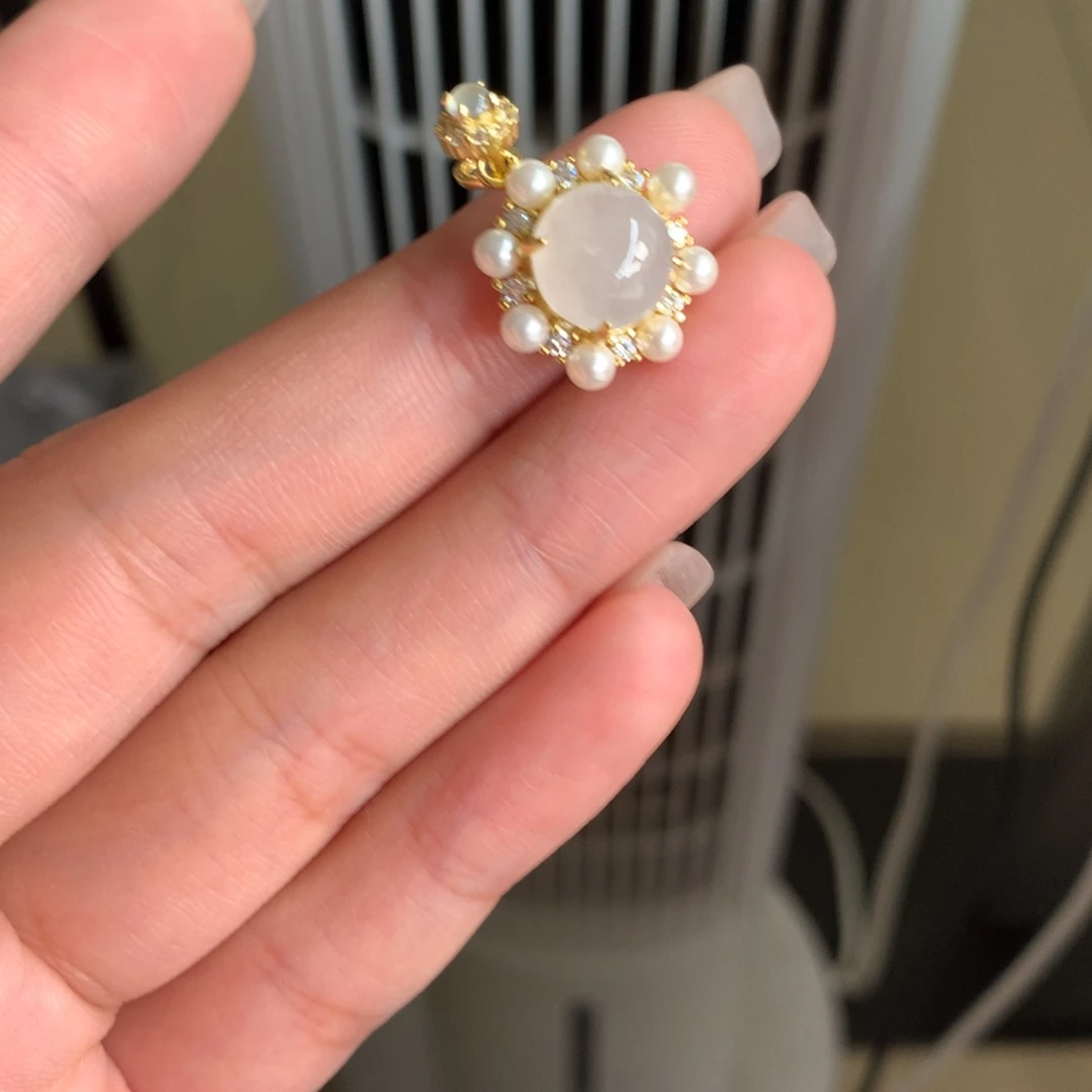 翡翠银S925镶嵌吊坠(不含链)吊坠