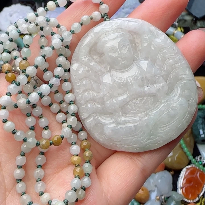 翡翠颈饰未镶嵌天然A货54