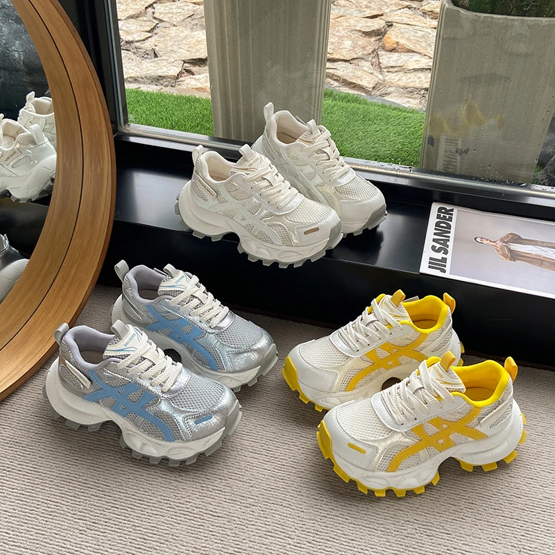 网红春夏厚底时尚休闲鞋秋季透气夏季休闲鞋春季老爹鞋增高A001