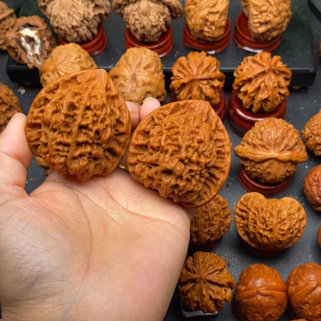 文玩核桃把件48官帽强迫症