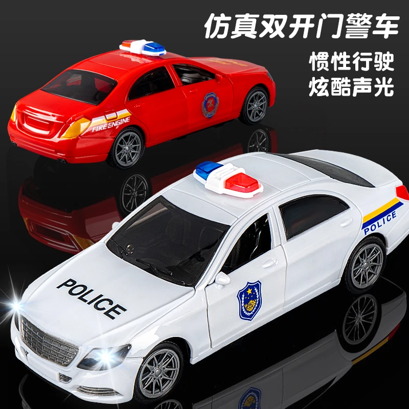 儿童仿真惯性警车玩具宝宝男孩3-6岁儿童玩具2025新款套装大号