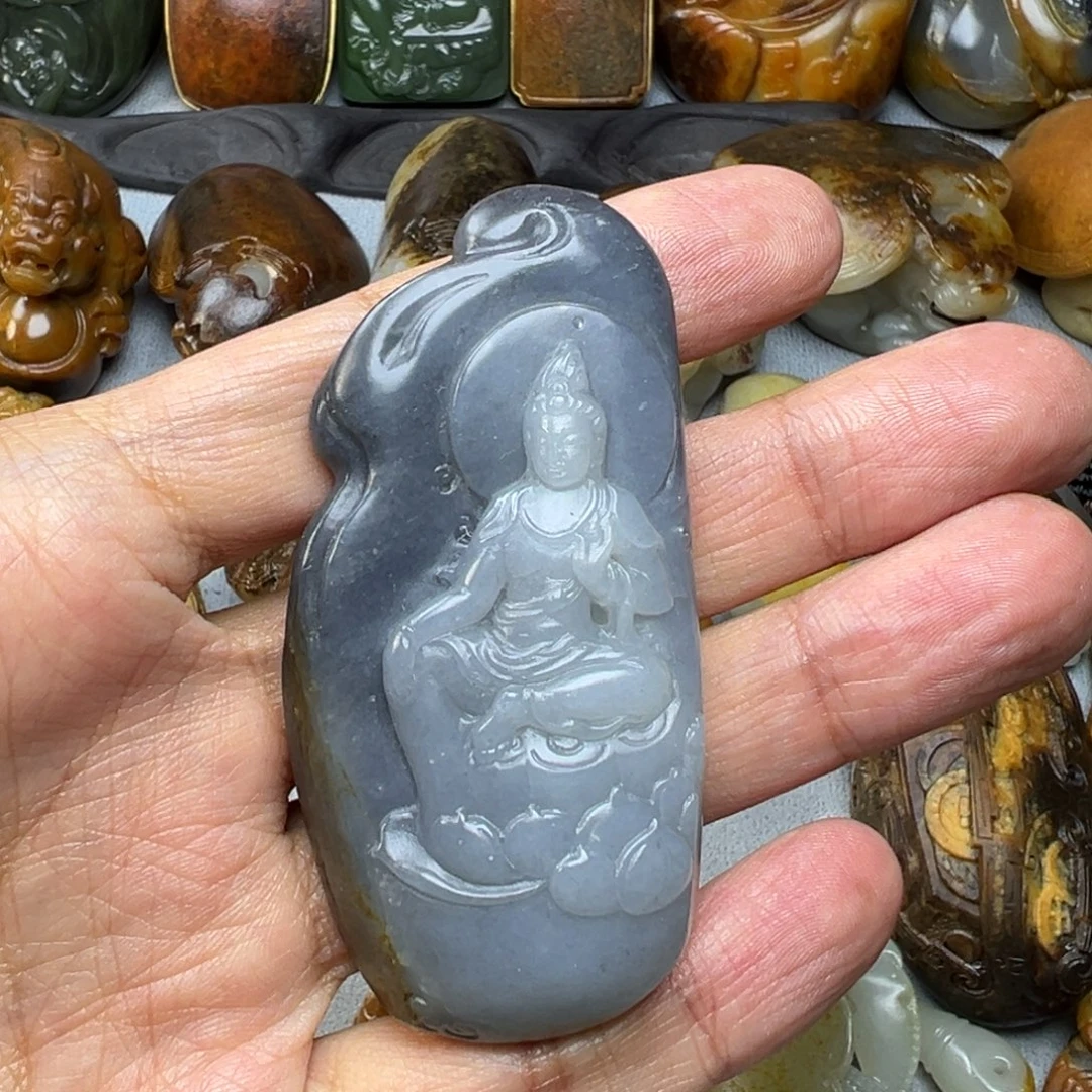 和田玉未镶嵌挂件