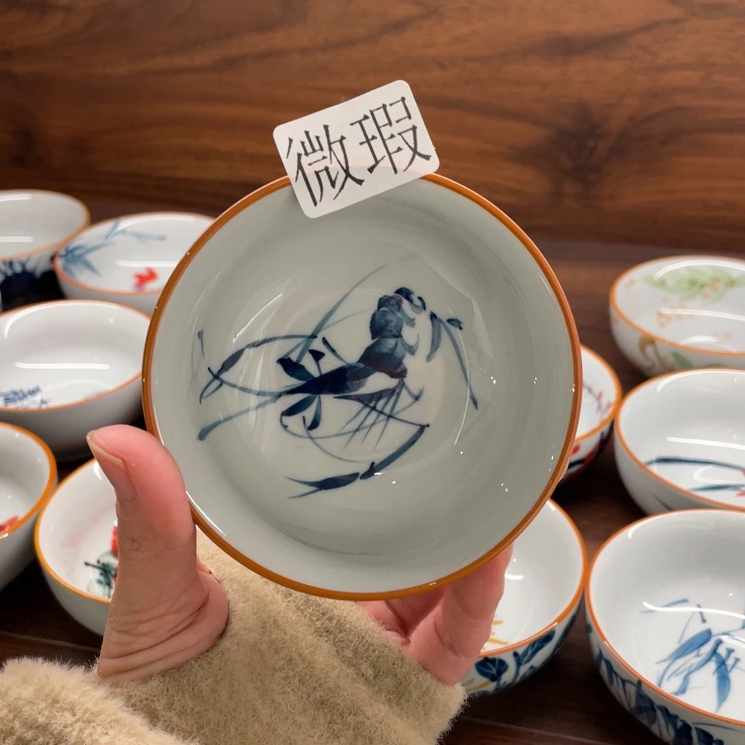 微瑕釉下彩纯手工绘制