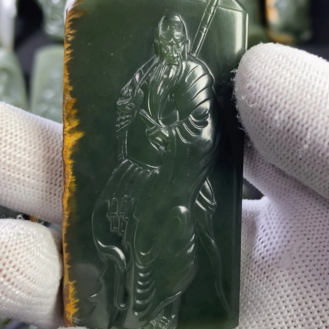 岫岩河磨玉（透闪石质玉）未镶嵌挂件小**?