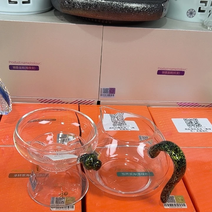 江***3玻璃手工艺品禾器茶器现货现发