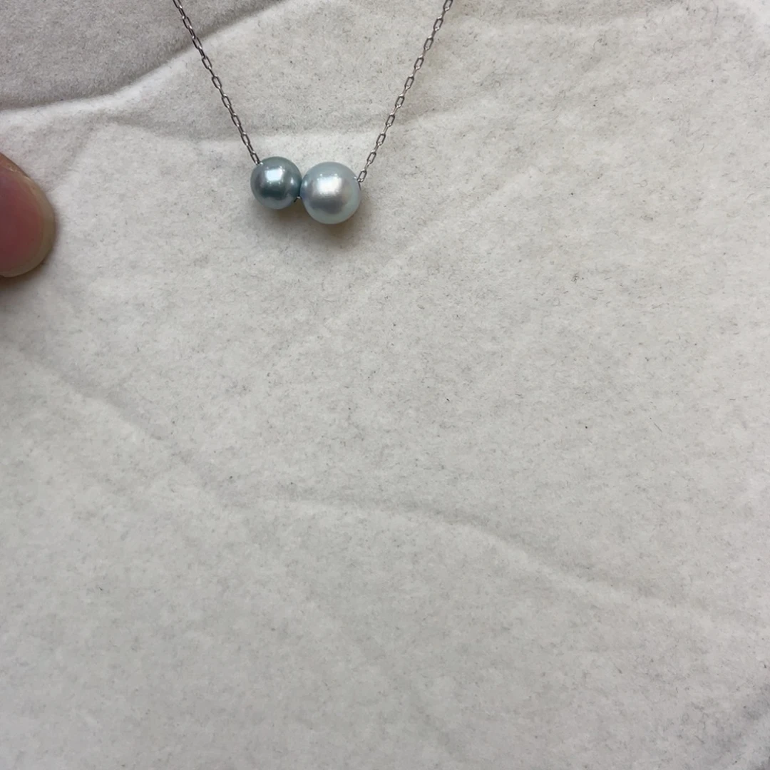 银S925镶嵌项链海水珍珠