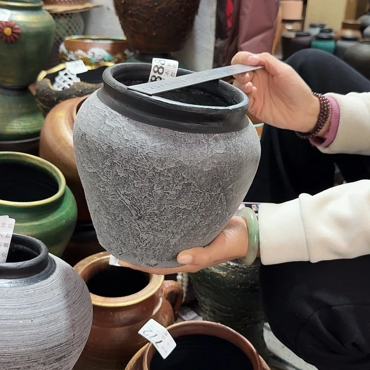 瑕疵灰色坛子888高度20口径14