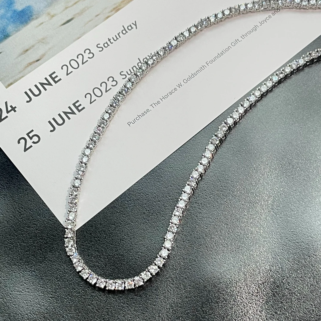 铜合金合成锆石项链 INSANE云山DIY项链气质满钻简约小众