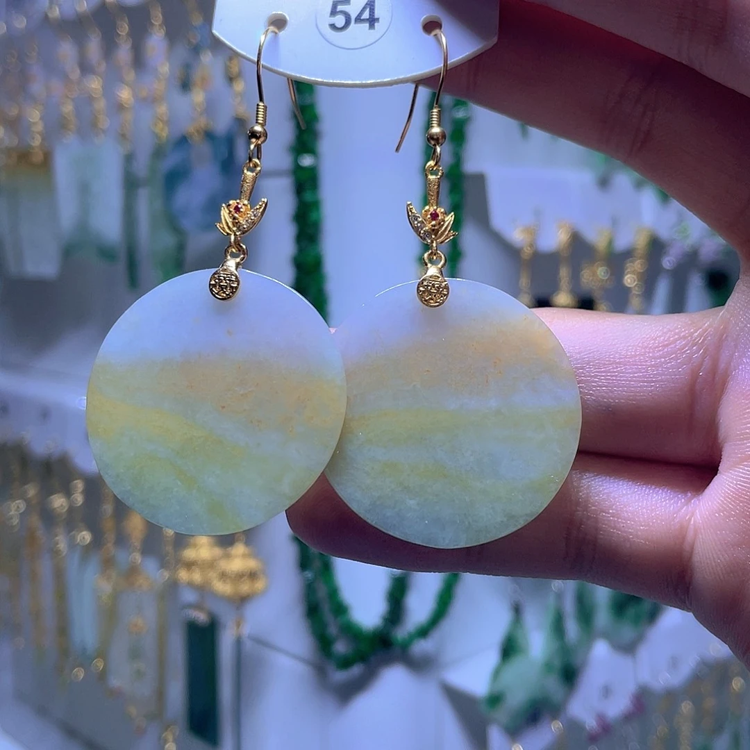 翡翠未镶嵌耳饰翡翠