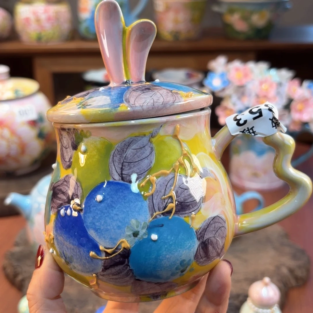 景德镇手绘高温釉下彩陶瓷茶具