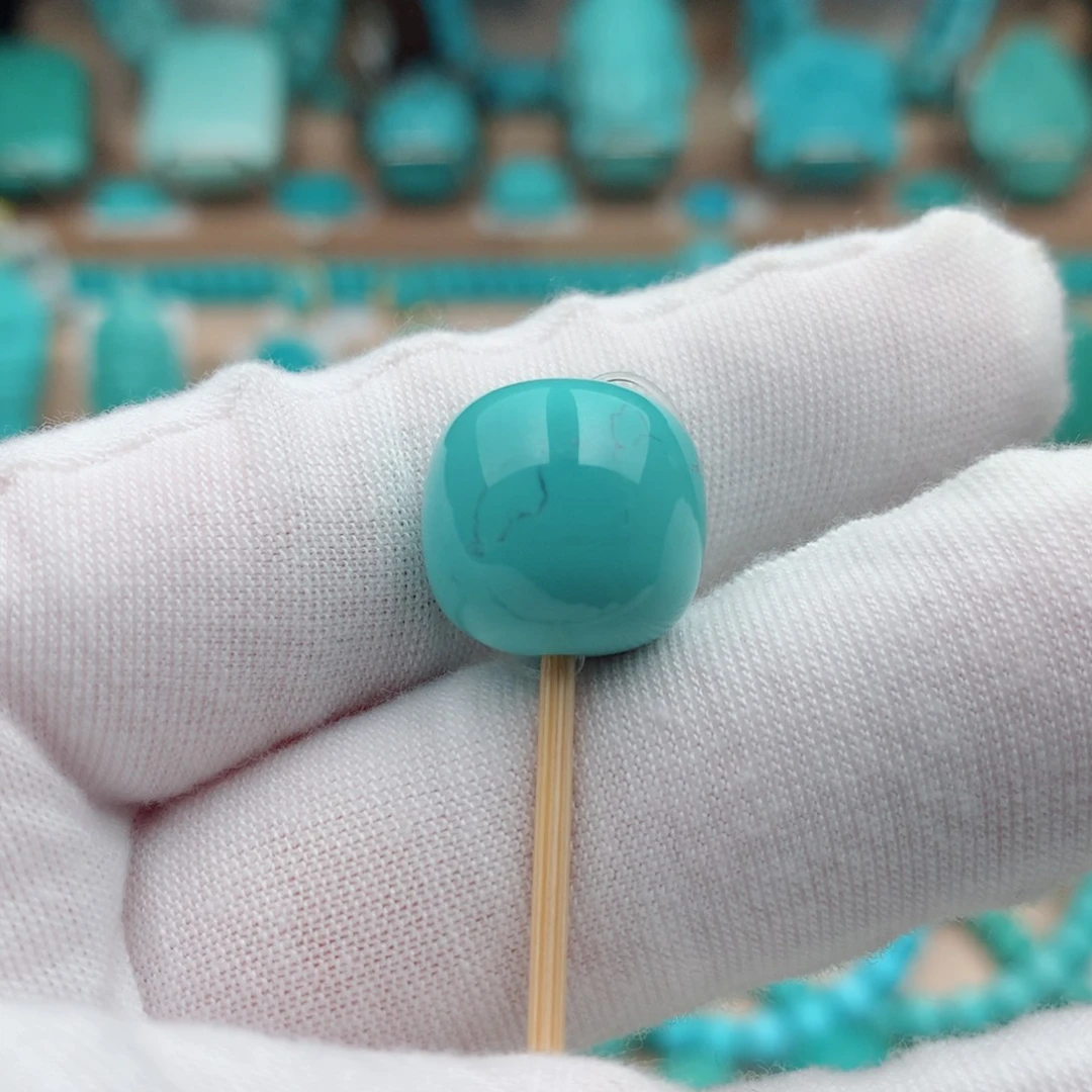 未镶嵌绿松石珠宝奇石14.3mm