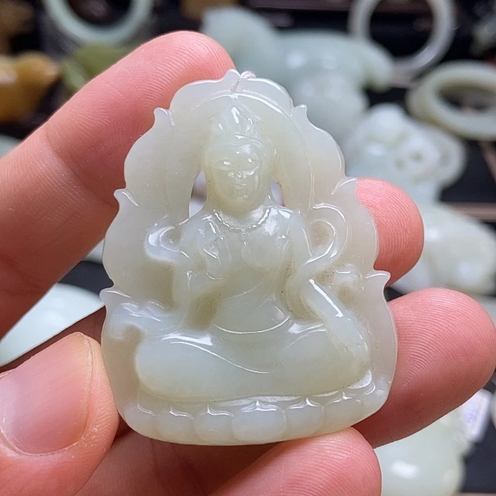 和田玉未镶嵌吊坠(不含链)