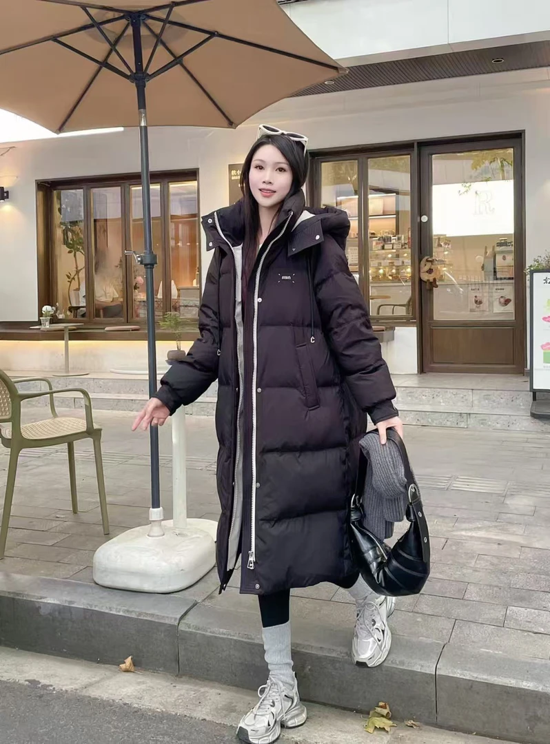 连帽中长款保暖韩版时尚洋气宽松外套
