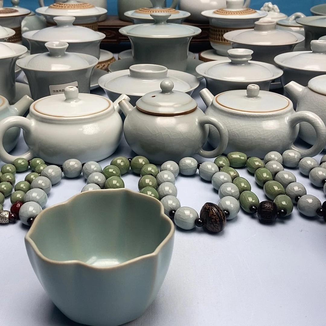 杯微瑕仿古釉花口杯原矿原釉原产地