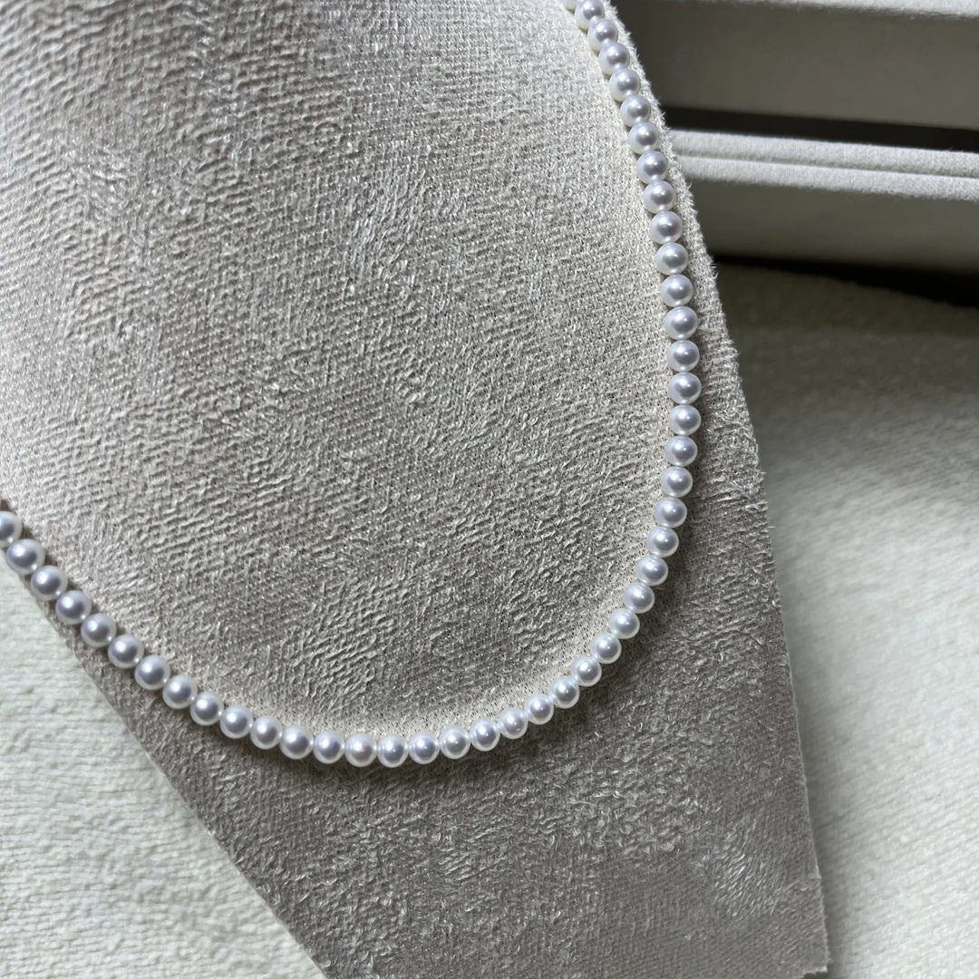 4-4.5简约百搭淡水珍珠baby链高品质几乎无暇配爱心尾链