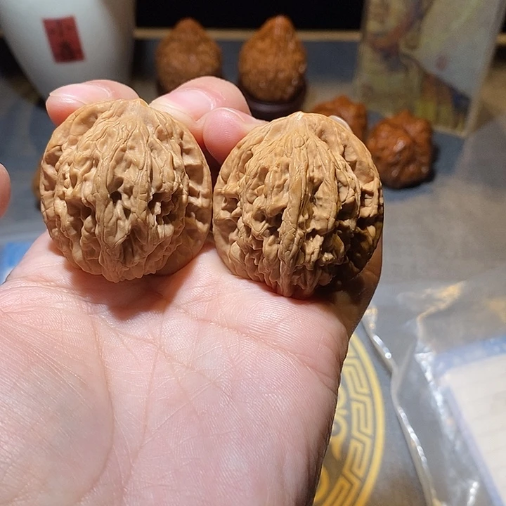 把件文玩核桃全品无修39尺虎头