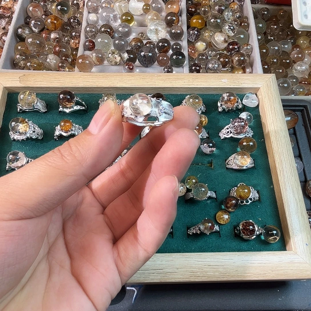 载***u烟晶戒指银S925镶嵌