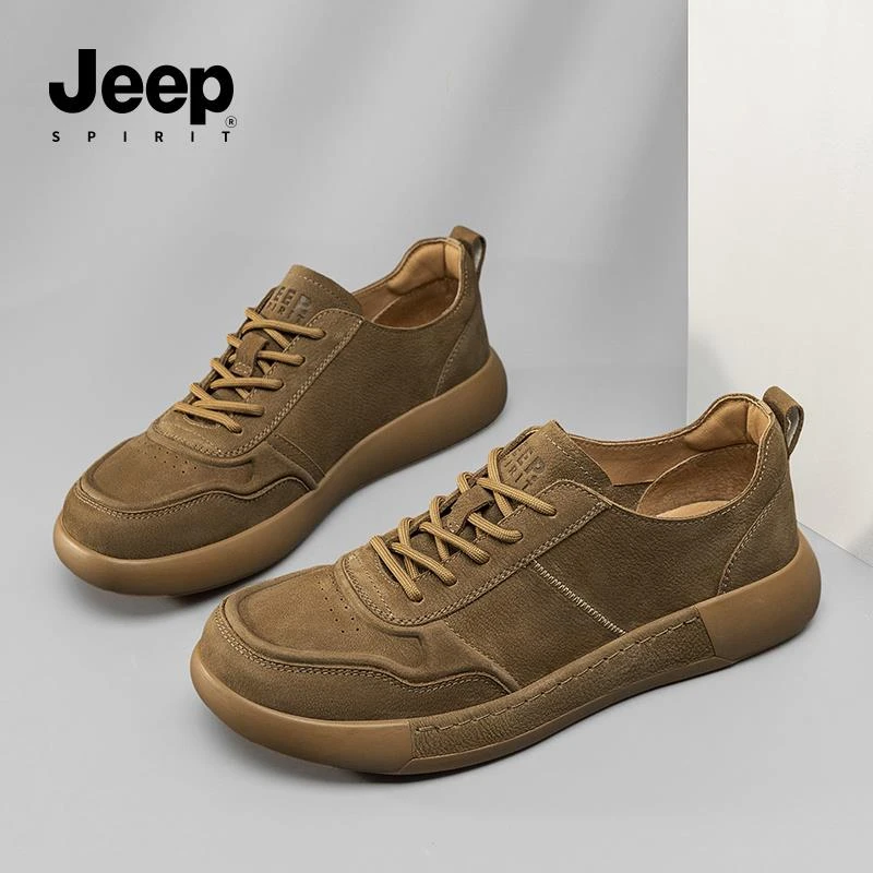 JEEPSPIRIT吉普运动鞋男款2025春秋款时尚透气鞋防臭户外百搭休闲