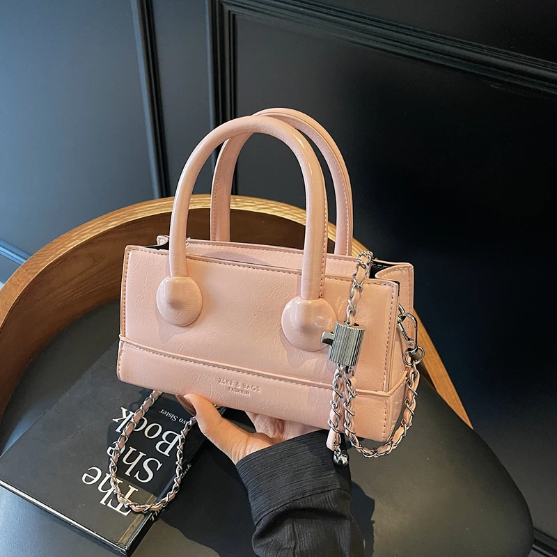 休闲精致盒子包手拎包包女高级感链条包单肩斜挎包新款小众女包