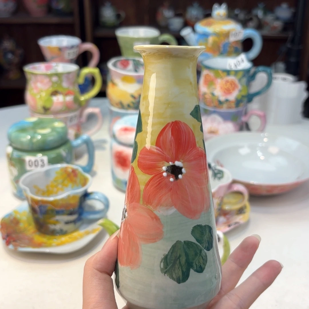 景德镇手绘高温釉下彩陶瓷茶具