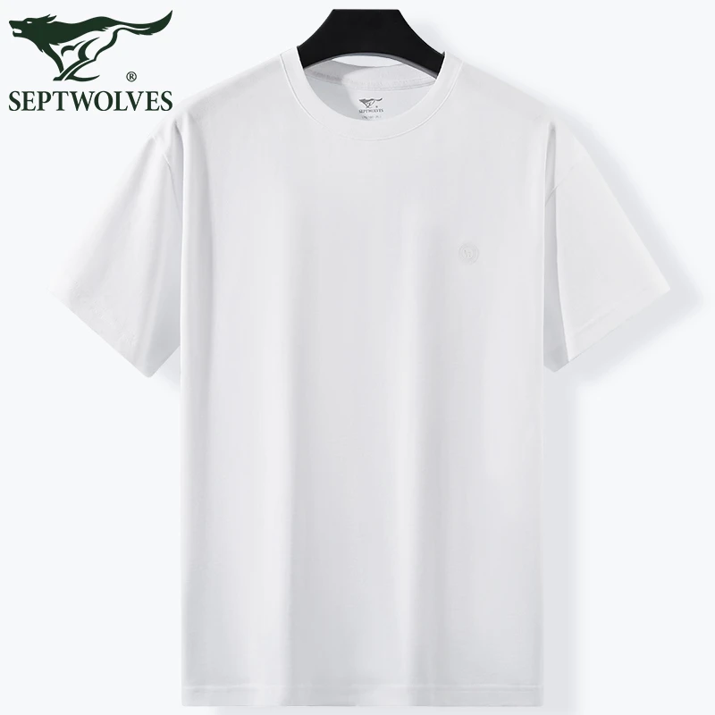 七匹狼夏季热销男士圆领T恤纯棉舒适运动纯色简约速干百搭舒适