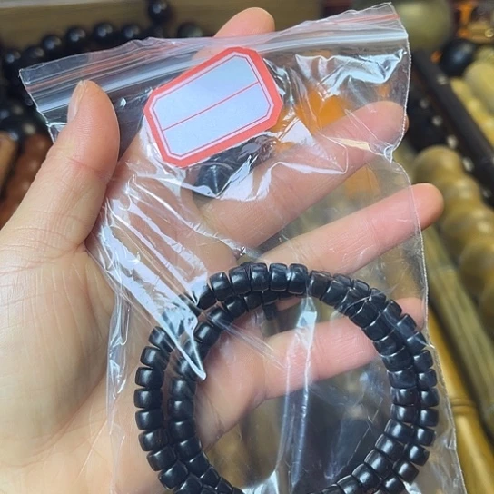 木功*茶紫光檀手串两条豆豆